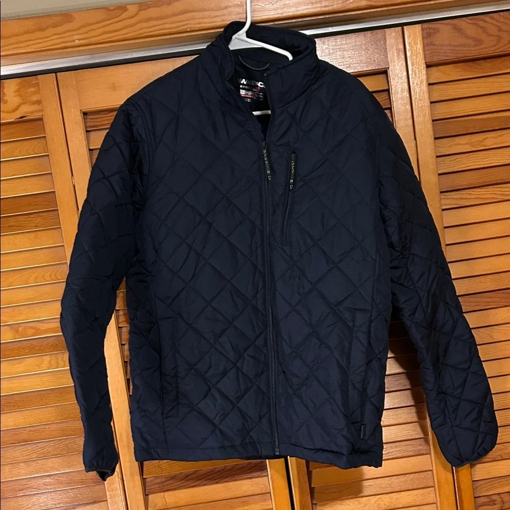Hawke & Co Men's Quilted Puffer Jacket - Dark Blue